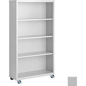 STEEL CABINETS USA, INC MBCA-365518-G Steel Cabinets USA Bookcase, Assembled, 36W x 18D x 55H, Gray image.