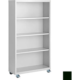 STEEL CABINETS USA, INC MBCA-365518-H-GRN Steel Cabinets USA Bookcase, Assembled, 36W x 18D x 55H, Hunter Green image.
