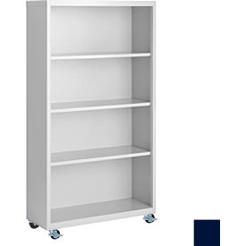 STEEL CABINETS USA, INC MBCA-365518-N Steel Cabinets USA Bookcase, Assembled, 36W x 18D x 55H, Navy Blue image.