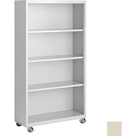 STEEL CABINETS USA, INC MBCA-365518-P Steel Cabinets USA Bookcase, Assembled, 36W x 18D x 55H, Putty image.