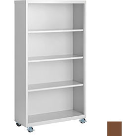 STEEL CABINETS USA, INC MBCA-365518-WAL Steel Cabinets USA Bookcase, Assembled, 36W x 18D x 55H, Walnut image.