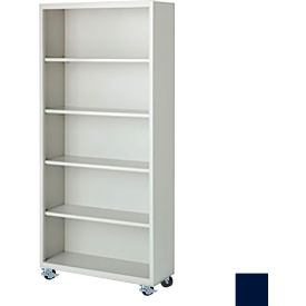 STEEL CABINETS USA, INC MBCA-367518-N Steel Cabinets USA Bookcase, Assembled, 36W x 18D x 75H, Navy Blue image.