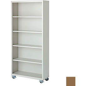 STEEL CABINETS USA, INC MBCA-367518-TS Steel Cabinets USA Bookcase, Assembled, 36W x 18D x 75H, Tropic Sand image.