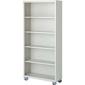 STEEL CABINETS USA, INC MBCA-367518-W Steel Cabinets USA Bookcase, Assembled, 36W x 18D x 75H, White image.