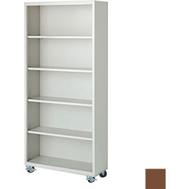 STEEL CABINETS USA, INC MBCA-367518-WAL Steel Cabinets USA Bookcase, Assembled, 36W x 18D x 75H, Walnut image.