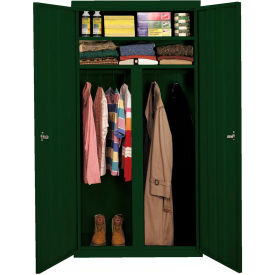STEEL CABINETS USA, INC W-367224DS-H-GRN Steel Cabinets USA All-Welded Wardrobe Cabinet, 36"Wx24"Dx72"H, Hunter Green image.