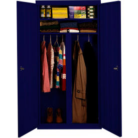 STEEL CABINETS USA, INC W-367224DS-N Steel Cabinets USA All-Welded Wardrobe Cabinet, 36"Wx24"Dx72"H, Navy image.