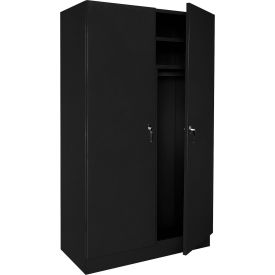 STEEL CABINETS USA, INC W-367224DS-B Steel Cabinets USA Wardrobe Closet Assembled 36x24x72 Black image.