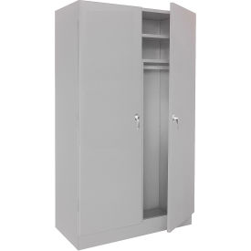 STEEL CABINETS USA, INC W-367224DS-G Steel Cabinets USA Wardrobe Closet Assembled 36x24x72 Gray image.