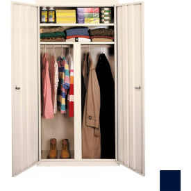 STEEL CABINETS USA, INC W-427224DS-N Steel Cabinets USA All-Welded Wardrobe Cabinet, 42"W x 24"D x 72"H, Navy Blue image.