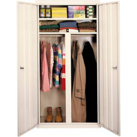 STEEL CABINETS USA, INC W-427224DS-P Steel Cabinets USA All-Welded Wardrobe Cabinet, 42"W x 24"D x 72"H, Putty image.