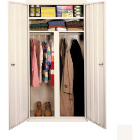 STEEL CABINETS USA, INC W-427224DS-W Steel Cabinets USA All-Welded Wardrobe Cabinet, 42"W x 24"D x 72"H, White image.