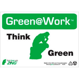 Think Green Sign, 10"W x 7"H, Black/Green/White view 2