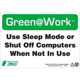 Use Sleep Mode or Shut Off Computer When... 10"W x 7"H, Black/Green/White view 2
