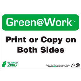 Sign, Print or Copy on Both Sides, 10"W x 7"H, Black/Green/White view 2