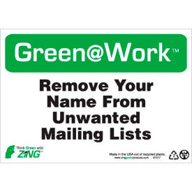 Remove Your Name From Unwanted Mailing Lists, 10"W x 7"H, Black/Green/White view 2