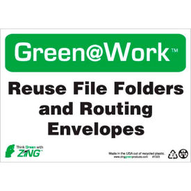 Reuse File Folders and Routing Envelopes, 10"W x 7"H, Black/Green/White view 2