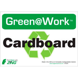 Zing Eco Label, Recycle Cardboard, 10"W x 7"H, Recycled Polystyrene Self Adhesive view 2