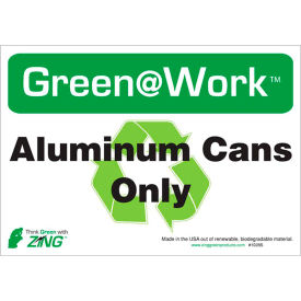 Zing Eco Label, Recycle Aluminum Cans, 10"W x 7"H, Recycled Polystyrene, Pack of 5 view 2