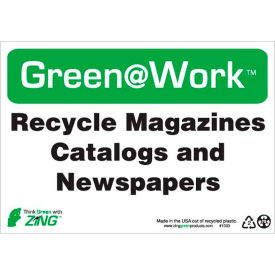 Recycle Magazines, Catalogs and Newspapers, 10"W x 7"H, Black/Green/White view 2