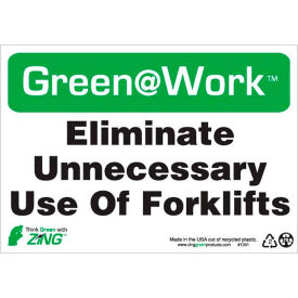 Eliminate Unnecessary Use of Forklifts, 10"W x 7"H, Black/Green/White view 2
