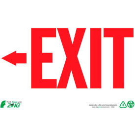 Exit Left Arrow, 10"W x 7"H, Recycled Plastic view 2