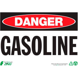 Eco Safety Sign, Danger Gasoline, 10"W x 7"H, Recycled Plastic view 2