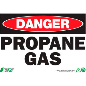 Zing Eco Safety Sign, Danger Propane Gas, 10"W x 7"H, Recycled Plastic view 2