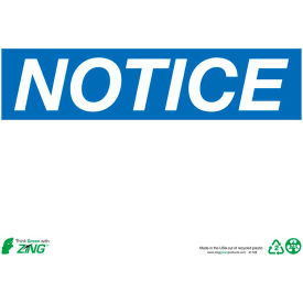 Eco Safety Sign, Notice, Blank, 10"W x 7"H, Recycled Plastic view 2