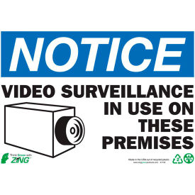 Eco Safety Sign, Notice Video Surveillance, 10"W x 7"H, Recycled Plastic view 2