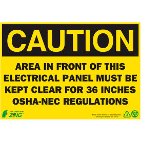 Caution Electrical Panel, 10"W x 7"H, Recycled Aluminum view 2