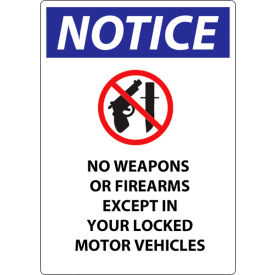 Concealed Carry Sign, Wisconsin, 7"W x 10"H, Recycled Plastic view 2