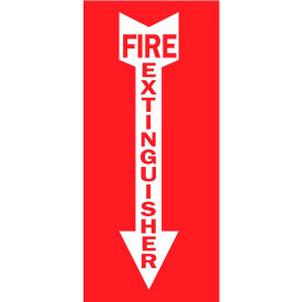 Eco Safety Sign, Fire Extinguisher with Arrow, 3-1/4"W x 14"H, Recycled Plastic view 2