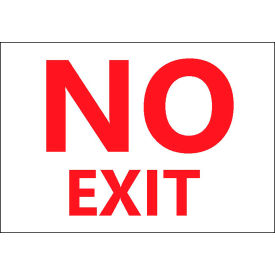Eco Safety Sign, No Exit, 10"W x 7"H, Recycled Plastic view 2