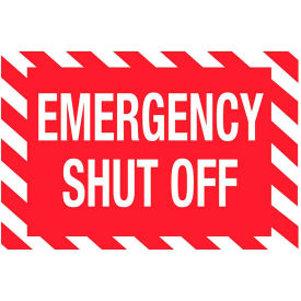 Zing Eco Safety Sign, Emergency Shut Off, 10"W x 7"H, Recycled Plastic view 2