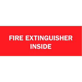 Eco Safety Sign, Fire Extinguisher Inside, 14"W x 5"H, Recycled Polystyrene Self Adhesive view 2
