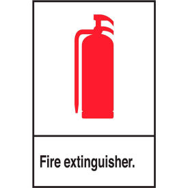 Eco Safety Sign, Fire Extinguisher with Picto, 7"W x 10"H, Recycled Plastic view 2