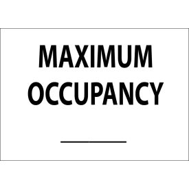 Zing Eco Safety Sign, Maximum Occupancy, 10"W x 7"H, Recycled Plastic view 2