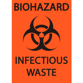 Zing Eco Safety Sign, BioHazard Infectious Waste, 7"W x 10"H, Recycled Plastic view 2