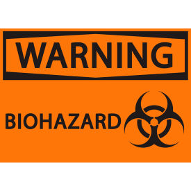Eco Safety Sign, Warning BioHazard, 10"W x 7"H, Recycled Plastic view 2