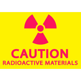 Caution Radioactive Materials Sign, 10"W x 7"H, Recycled Plastic view 2