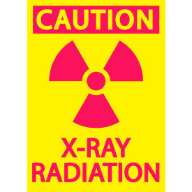 Zing Eco Safety Sign, Caution X-Ray Radiation, 7"W x 10"H, Recycled Plastic view 2