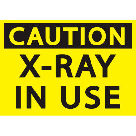 Eco Safety Sign, Caution X-Ray In Use, 10"W x 7"H, Recycled Plastic view 2