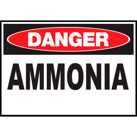 Zing Eco Safety Sign, DANGER, Ammonia, 10"W x 7"H, Recycled Plastic view 2