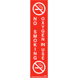Label Oxygen In Use, 2"W x 9"H, Recycled Polystyrene Self Adhesive view 2