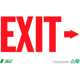 Eco Safety Sign, Exit Right Arrow, 14"W x 10"H, Recycled Plastic view 2