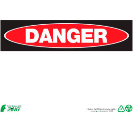 Zing Eco Safety Sign, Danger, Blank, 14"W x 10"H, Recycled Plastic view 2