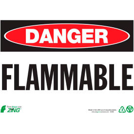 Zing Eco Safety Sign, Danger Flammable, 14"W x 10"H, Recycled Plastic view 2