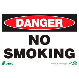 Zing Eco Safety Sign, Danger No Smoking, 14"W x 10"H view 2