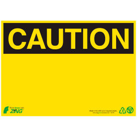 Eco Safety Sign, Caution, Blank, 14"W x 10"H, Recycled Plastic view 2